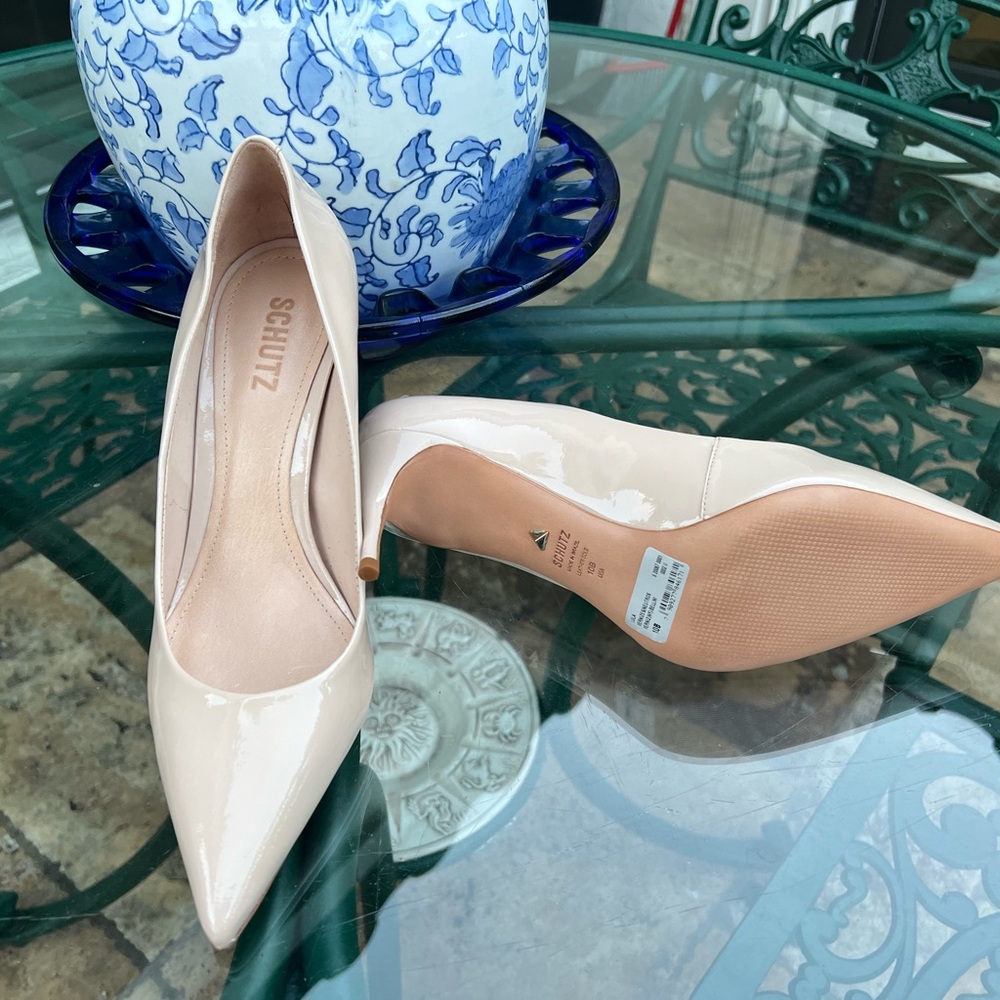 Beige Pattern Pumps - image 2